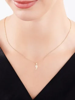 Apart Zawieszka z żółtego złota z diamentami - medalik Matka Boska - 0,006 ct - próba 375< Zawieszki