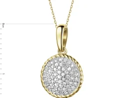 Clearance Apart Zawieszka z żółtego złota z diamentami - 0,10 ct - próba 585