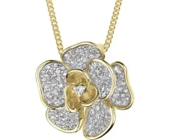 Apart Zawieszka z żółtego złota z diamentami - kwiat - 0,27 ct - próba 585< Wszystkie