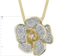 Apart Zawieszka z żółtego złota z diamentami - kwiat - 0,27 ct - próba 585< Wszystkie