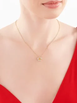 Apart Zawieszka z żółtego złota z diamentami - kwiat - 0,27 ct - próba 585< Wszystkie