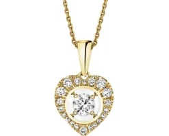 Apart Zawieszka z żółtego złota z diamentami - serce - 0,25 ct - próba 585< Zawieszki