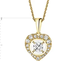 Apart Zawieszka z żółtego złota z diamentami - serce - 0,25 ct - próba 585< Zawieszki