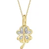 Apart Zawieszka z żółtego złota z diamentami - koniczyna - 0,006 ct - próba 585< Zawieszki