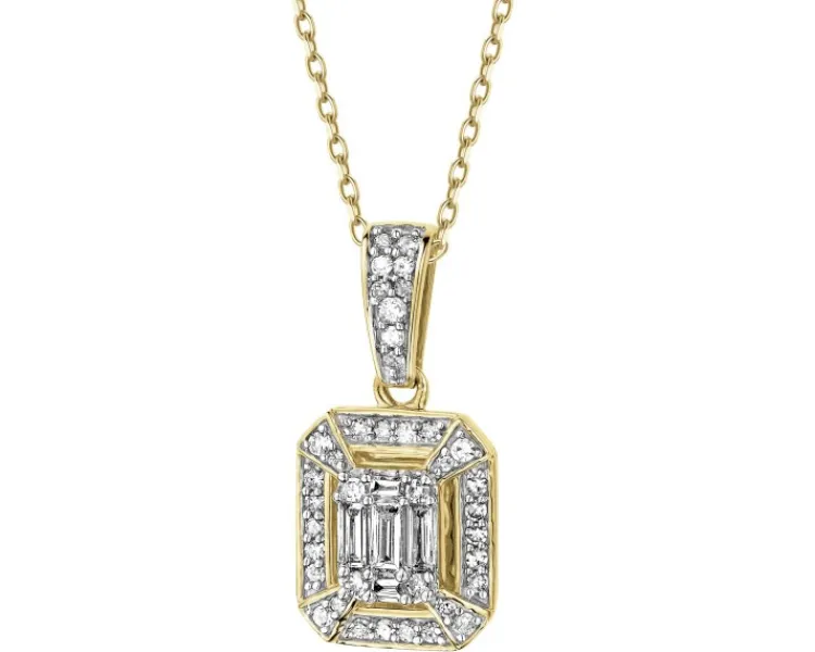 Best Apart Zawieszka z żółtego złota z diamentami - 0,24 ct - próba 585
