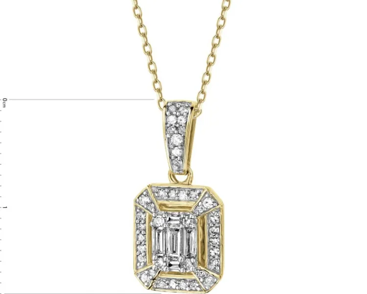 Best Apart Zawieszka z żółtego złota z diamentami - 0,24 ct - próba 585
