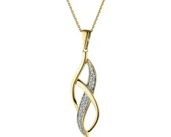 Apart Zawieszka z żółtego złota z diamentami - 0,08 ct - próba 585< Zawieszki