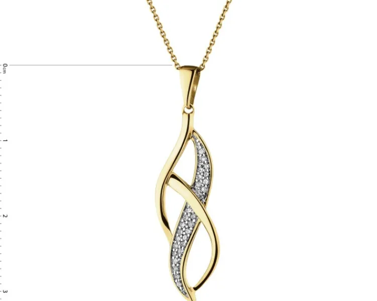 Apart Zawieszka z żółtego złota z diamentami - 0,08 ct - próba 585< Zawieszki
