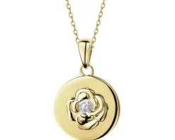 Apart Zawieszka z żółtego złota z diamentem - kwiat - 0,004 ct - próba 375< Wszystkie