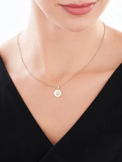 Apart Zawieszka z żółtego złota z diamentem - kwiat - 0,004 ct - próba 375< Wszystkie