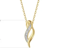 Apart Zawieszka z żółtego złota z diamentem - 0,004 ct - próba 375< Zawieszki