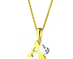 Apart Zawieszka z żółtego złota z diamentem - litera A - 0,004 ct - próba 375< Zawieszki