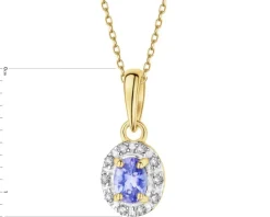 Apart Zawieszka z żółtego złota z diamentami i tanzanitem - próba 585< Wszystkie