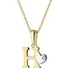 Apart Zawieszka z żółtego złota z diamentem - litera H - 0,004 ct - próba 375< Zawieszki
