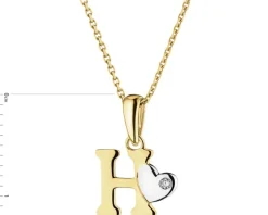Apart Zawieszka z żółtego złota z diamentem - litera H - 0,004 ct - próba 375< Zawieszki