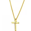 Apart Zawieszka z żółtego złota z diamentem - krzyż - 0,003 ct - próba 585< Zawieszki