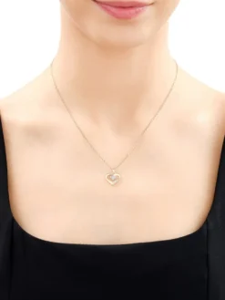 Hot Apart Zawieszka z żółtego złota z diamentami - serca - 0,01 ct - próba 375