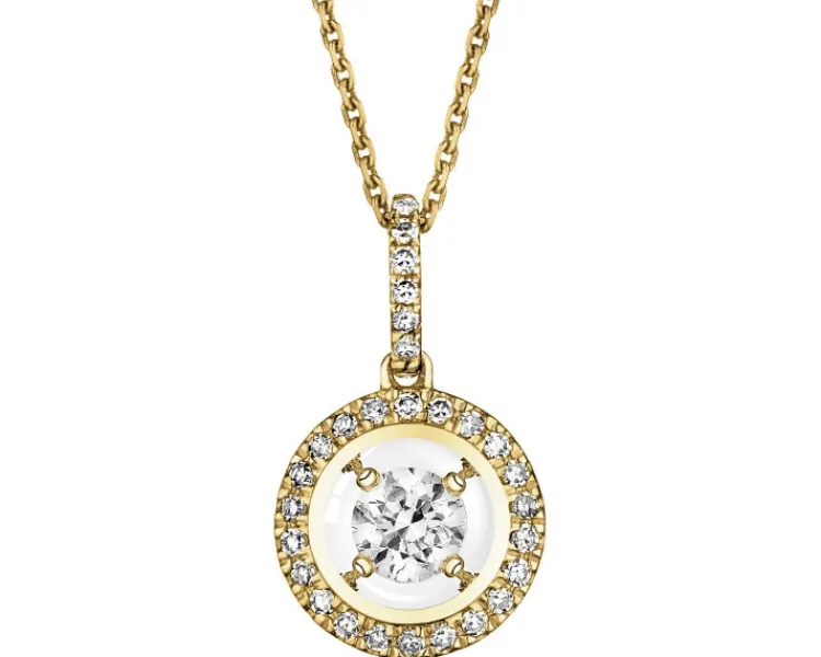 Apart Zawieszka z żółtego złota z diamentami - 0,17 ct - próba 750< Zawieszki