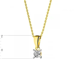 Apart Zawieszka z żółtego złota z diamentem - 0,003 ct - próba 375< Zawieszki