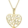 Apart Zawieszka z żółtego złota z diamentami - drzewko, serce - 0,01 ct - próba 375< Zawieszki