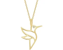 Apart Zawieszka z żółtego złota z diamentem - koliber - 0,004 ct - próba 375