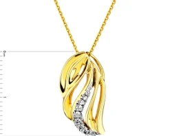Apart Zawieszka z żółtego złota z diamentami - 0,06 ct - próba 585< Zawieszki