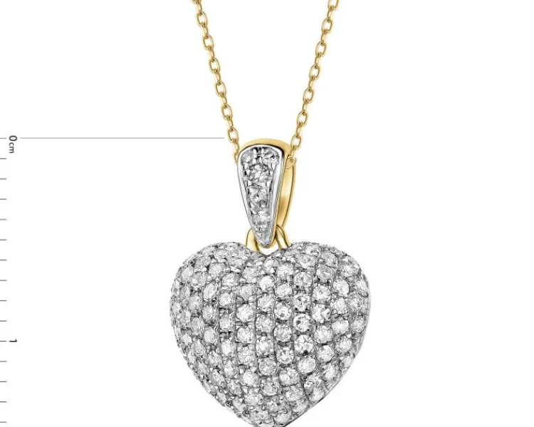 Apart Zawieszka z żółtego złota z diamentami - serce - 0,36 ct - próba 585< Wszystkie