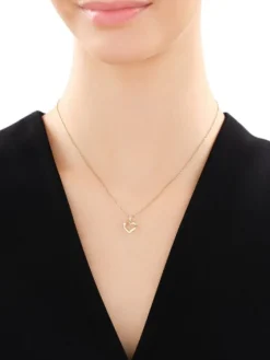 Apart Zawieszka z żółtego złota z diamentami - serce - 0,01 ct - próba 375< Wszystkie