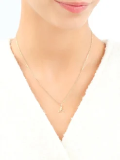 Apart Zawieszka z żółtego złota z diamentem - litera A - 0,003 ct - próba 375< Wszystkie