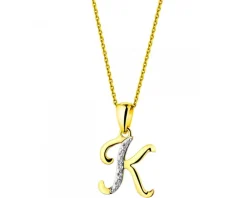 Apart Zawieszka z żółtego złota z diamentem - litera K - 0,003 ct - próba 375< Zawieszki