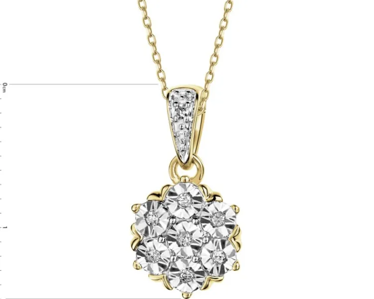 Apart Zawieszka z żółtego złota z diamentami - 0,03 ct - próba 375< Zawieszki