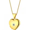 Hot Apart Zawieszka z żółtego złota z diamentem - puzderko - serce - 0,005 ct - próba 375
