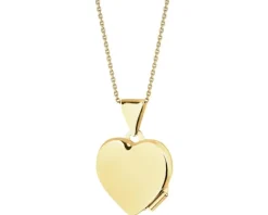 Hot Apart Zawieszka z żółtego złota z diamentem - puzderko - serce - 0,005 ct - próba 375