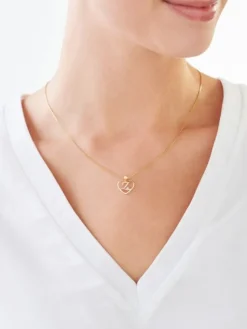 Apart Zawieszka z żółtego złota z diamentem - litera Z, serce - 0,005 ct - próba 375