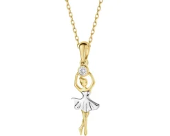 Apart Zawieszka z żółtego złota z diamentami - baletnica - 0,003 ct - próba 375< Wszystkie