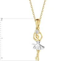 Apart Zawieszka z żółtego złota z diamentami - baletnica - 0,003 ct - próba 375< Wszystkie