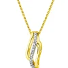 Clearance Apart Zawieszka z żółtego złota z diamentami - 0,02 ct - próba 585