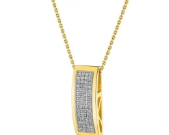 Discount Apart Zawieszka z żółtego złota z diamentami - 0,15 ct - próba 585