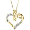 Apart Zawieszka z żółtego złota z diamentami - serce - 0,006 ct - próba 585< Zawieszki