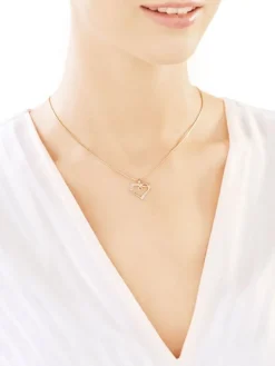 Apart Zawieszka z żółtego złota z diamentami - serce - 0,006 ct - próba 585< Zawieszki