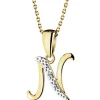Apart Zawieszka z żółtego złota z diamentem - litera N - 0,003 ct - próba 375< Zawieszki