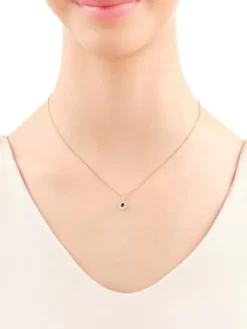 Apart Zawieszka z żółtego złota z diamentami i szafirem - próba 585< Zawieszki