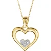 Apart Zawieszka z żółtego złota z diamentem - serca - 0,003 ct - próba 585< Zawieszki