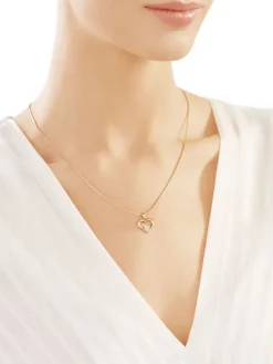 Apart Zawieszka z żółtego złota z diamentem - serca - 0,003 ct - próba 585< Zawieszki