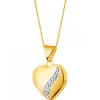 Hot Apart Zawieszka z żółtego złota z diamentem - puzderko - serce - 0,005 ct - próba 375