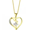 Apart Zawieszka z żółtego złota z diamentami - baletnica, serce - 0,01 ct - próba 375< Zawieszki