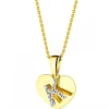 Apart Zawieszka z żółtego złota z diamentem - serce, litera K - 0,003 ct - próba 375< Zawieszki