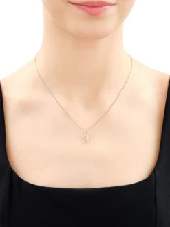 Apart Zawieszka z żółtego złota z diamentem - litera R - 0,003 ct - próba 375< Zawieszki