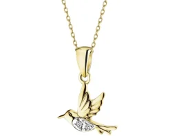 Best Apart Zawieszka z żółtego złota z diamentami - koliber - 0,01 ct - próba 375