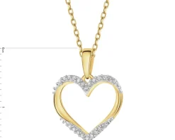 Apart Zawieszka z żółtego złota z diamentami - serce - 0,05 ct - próba 585< Wszystkie